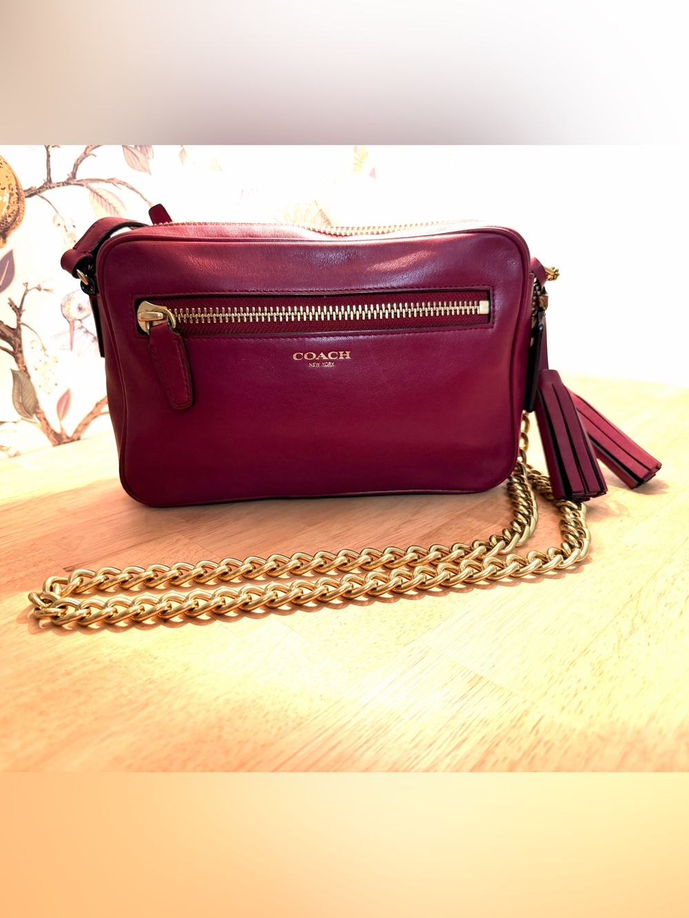 Coach Burgundy Legacy Bag